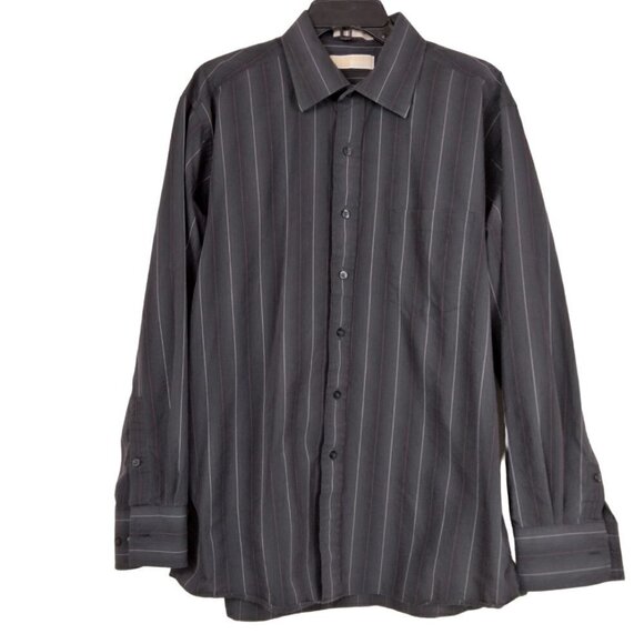 Michael Kors | Charcoal Gray Pin Stripe Button Down Shirt | Size XL - Picture 1 of 6